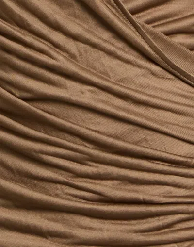 Max Mara Plain Colour Tops In Brown