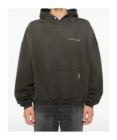 Represent Mens Brand-print Relaxed-fit Cotton Hoody Ash Xs In Animal Print
