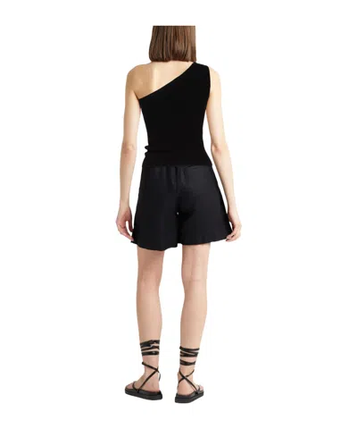 Max Mara Solid Color One-shoulder Tops In Black