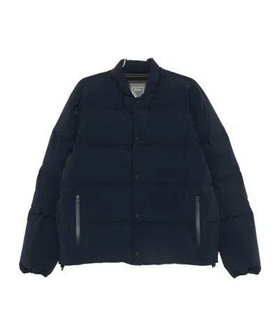 Herno Quilted Press-stud Jacket In Blue
