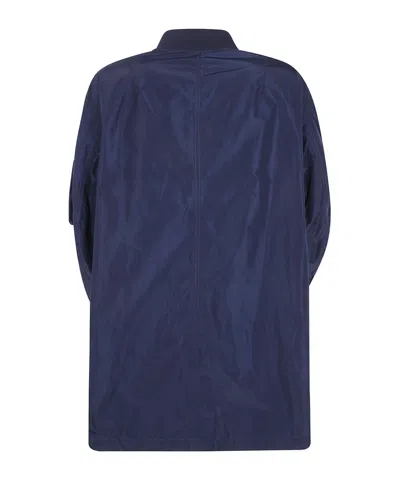 Aspesi Zip-up Parka Coat In Blue