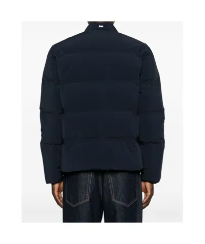 Herno Quilted Press-stud Jacket In Blue