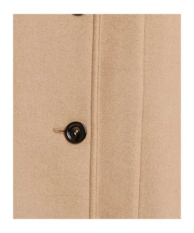 Max Mara Single-breasted Overcoat In Neutral