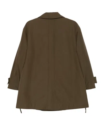 Aspesi Double-breasted Storm-flap Jacket In Brown