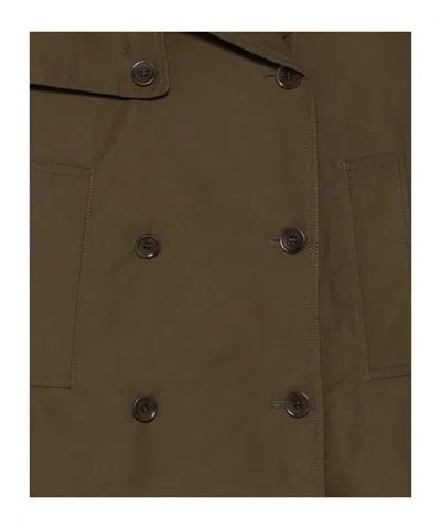 Aspesi Double-breasted Storm-flap Jacket In Brown
