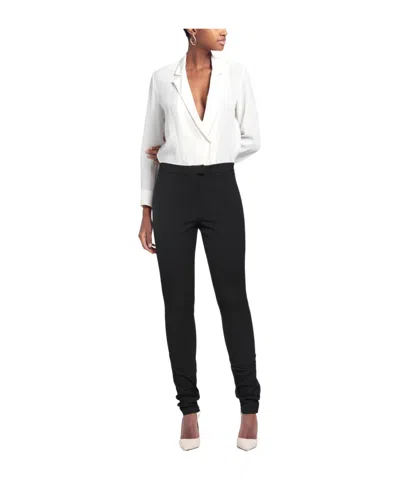 Rag & Bone Solid Color Stretch Slim Fit Long Pants In Black