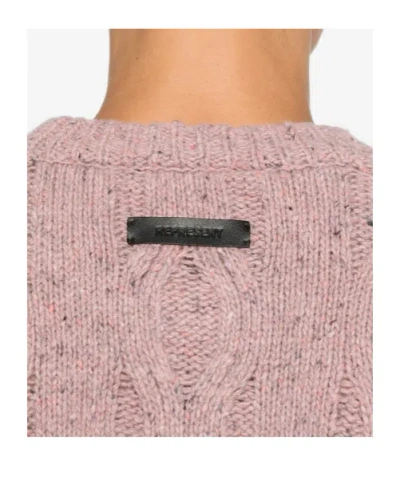 Represent Cable-knit Distressed Wool-blend Jumper In Multi