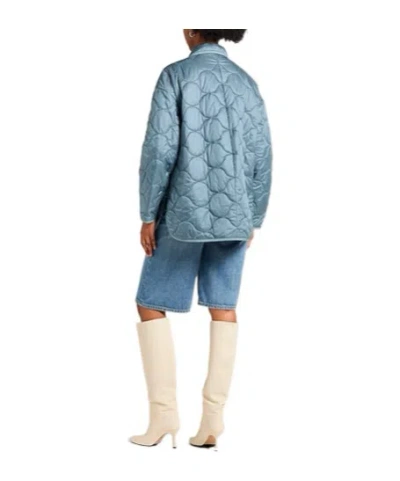 Max Mara Minimalist Plaid Jacket In Blue