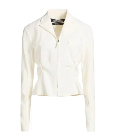 Jacquemus Single-breasted Fitted Suit In White