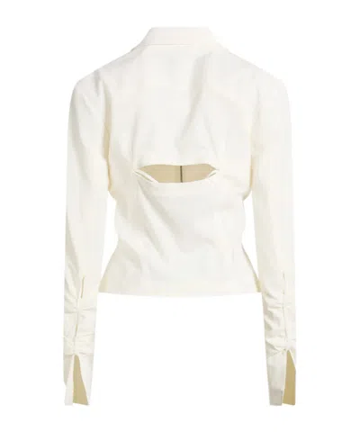 Jacquemus Single-breasted Fitted Suit In White