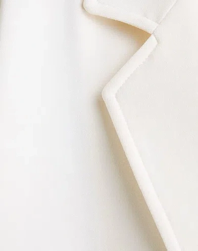 Max Mara Orlaya Virgin Wool Oversized Tailored Jacket In White