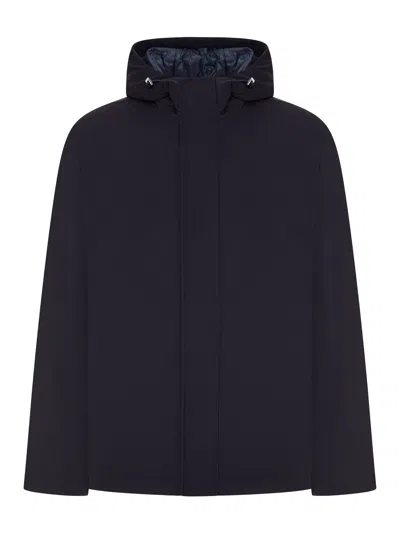 Herno Technical Fabric Blouson In Blue