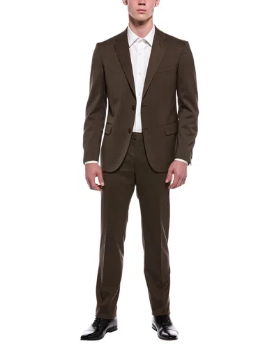 Corneliani 2pc Wool-blend Suit In Brown