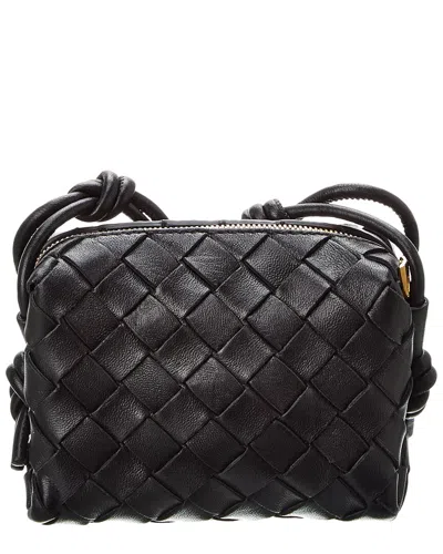 Bottega Veneta Candy Loop Leather Camera Bag In Black
