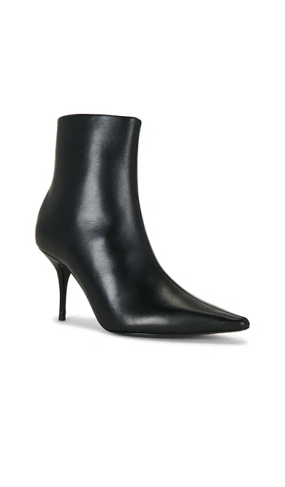 Black Suede Studio Lainey 80 Boot In Black Leather