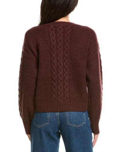 Splendid Celeste Cable Wool-blend Sweater In Brown
