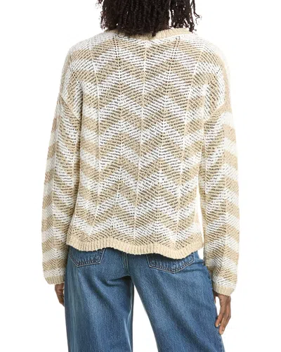 &isla Odele Chevron Stripe Sweater In Neutral