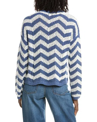 &isla Odele Chevron Stripe Sweater In White