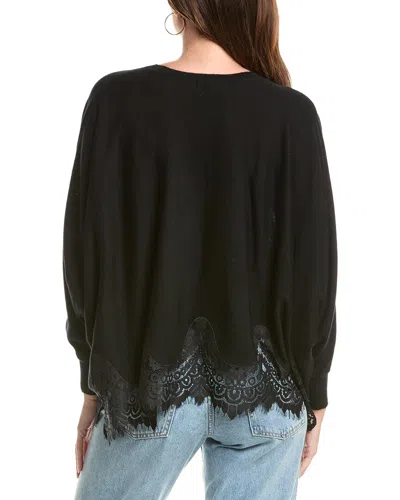 Johnny Was The Lace Oversized Wool Pullover In Black