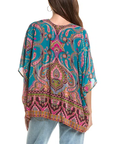 Johnny Was Croft Silk-blend Poncho In Multi
