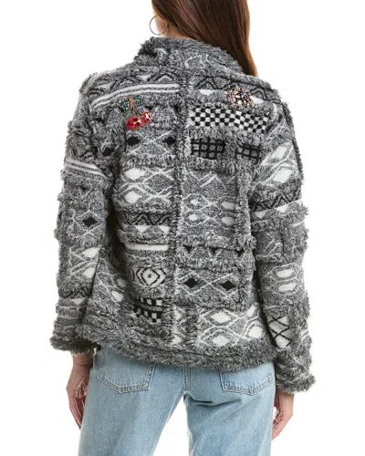 Johnny Was Patchwork Wool-blend Jacket In Gray
