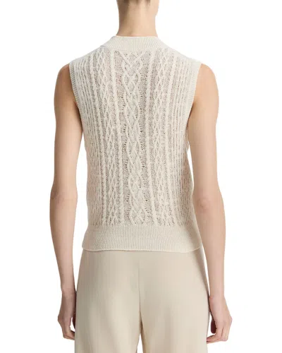 Vince Cable Double Layer Wool-blend Shell In White
