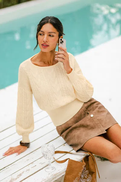Cupshe Fall Feeling Beige Sweater In Beige