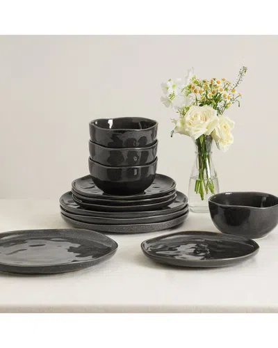 Stone Lain Mirella 12pc Dinnerware Set In Grey
