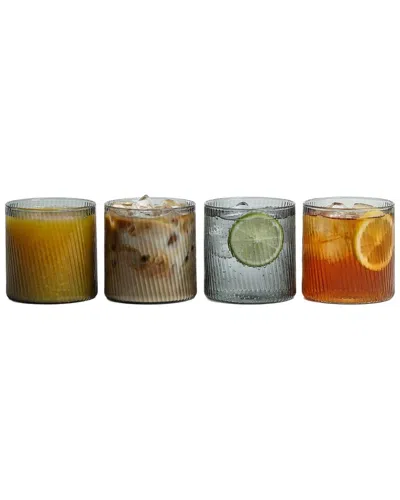 Stone Lain Haven 4pc Glass Set In Grey