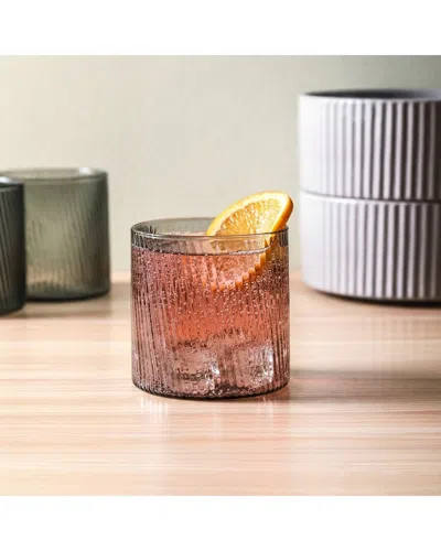 Stone Lain Haven 4pc Glass Set In Grey