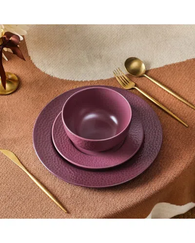 Stone Lain Topaz 12pc Dinnerware Set In Red