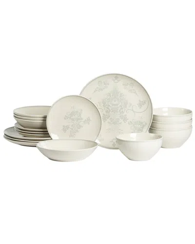 Stone Lain Opal 16pc Dinnerware Set In Grey