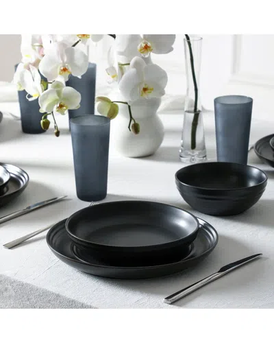 Stone Lain Elio 16pc Dinnerware Set In Black