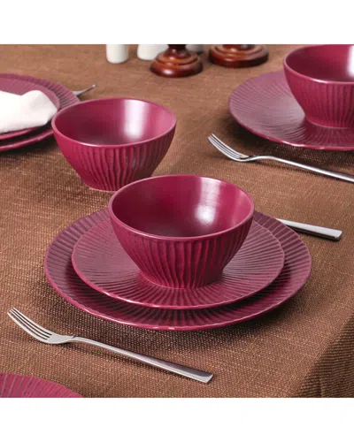 Stone Lain Arlo 12pc Dinnerware Set In Red