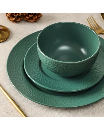Stone Lain Topaz 12pc Dinnerware Set In Green