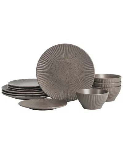 Stone Lain Arlo 12pc Dinnerware Set In Brown