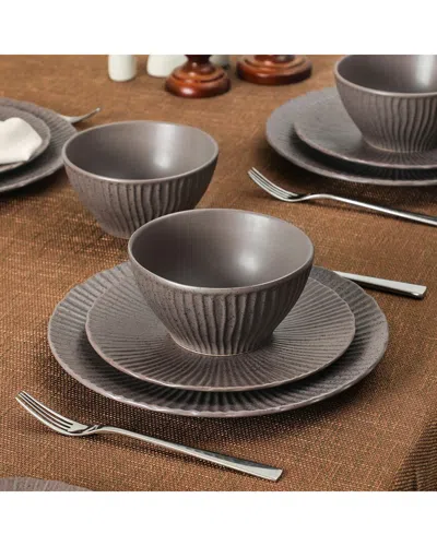 Stone Lain Arlo 12pc Dinnerware Set In Brown