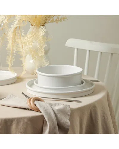 Stone Lain Roscoe 12-piece Dinnerware Set Stoneware In White