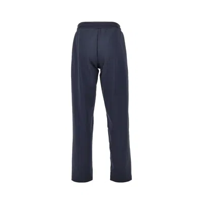 Ea7 Drawstring Logo-plaque Track Pants In Blue