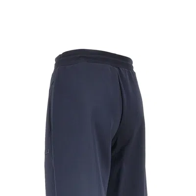 Ea7 Drawstring Logo-plaque Track Pants In Blue