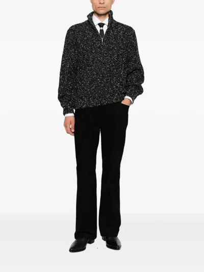 Ernest W Baker Long-sleeved Knitted Pullover In Black