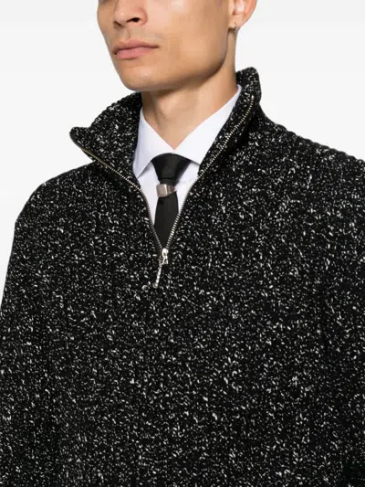 Ernest W Baker Long-sleeved Knitted Pullover In Black