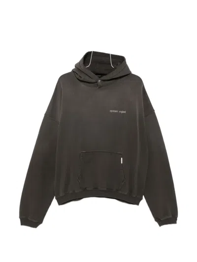 Represent Mens Brand-print Relaxed-fit Cotton Hoody Ash Xs In Grey
