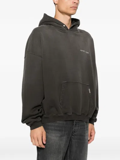 Represent Mens Brand-print Relaxed-fit Cotton Hoody Ash Xs In Grey