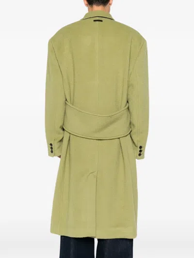 Marni Single-breasted Coat In Green