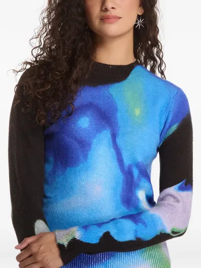 Desigual Abstract-print Sweater In Multi