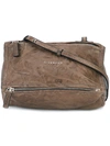 Givenchy Mini Pandora Washed Leather Shoulder Bag In Neutrals