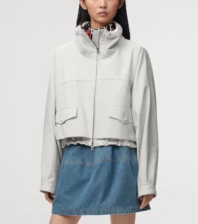 Loewe Cotton-silk Bomber Jacket In White