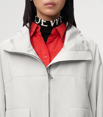 Loewe Cotton-silk Bomber Jacket In White