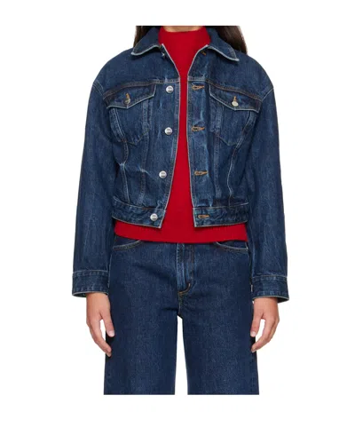 Agolde Non-elastic Denim Jacket In Blue